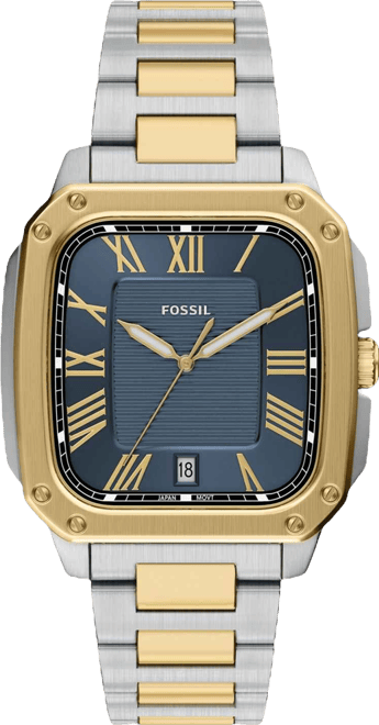 Men's Crosby Three-Hand Date Two-Tone Stainless Steel Watch, 42mm