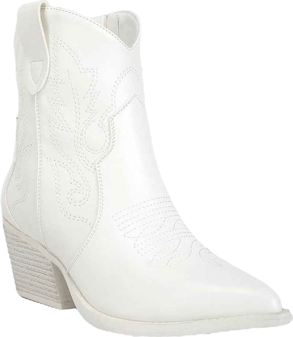 aries ankle length block heel cowboy boots