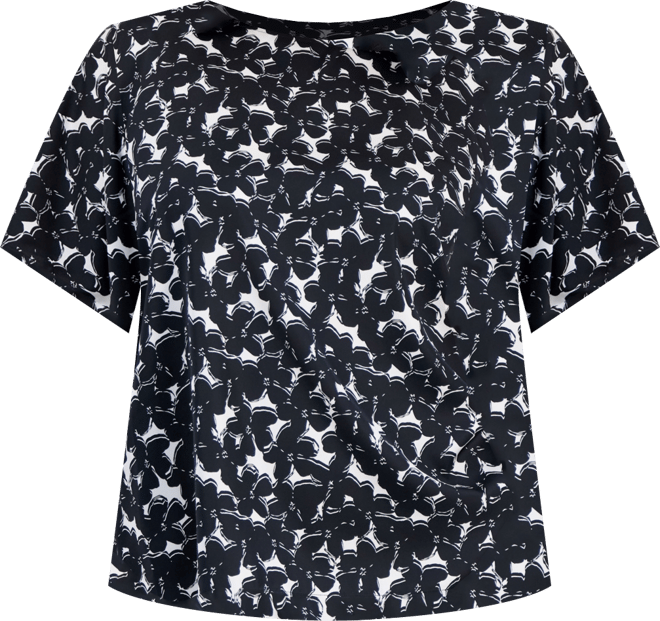 Plus Size Boat-Neck Short-Sleeve Top