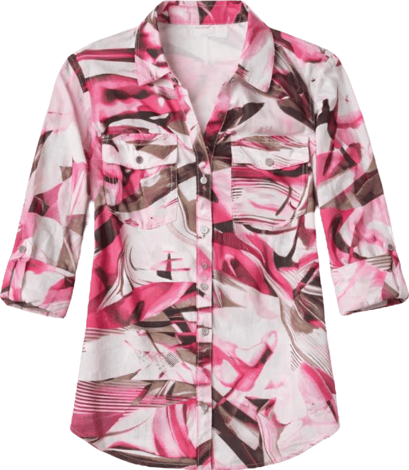 Women's Printed Long-Sleeve Shirt
