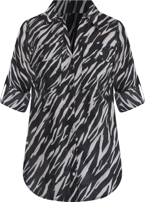 Women's Printed Long-Sleeve Shirt