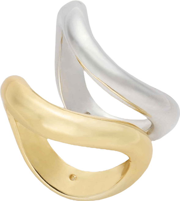 Two-Tone 2-Pc. Set Wavy Rings, Macy's Exclusive