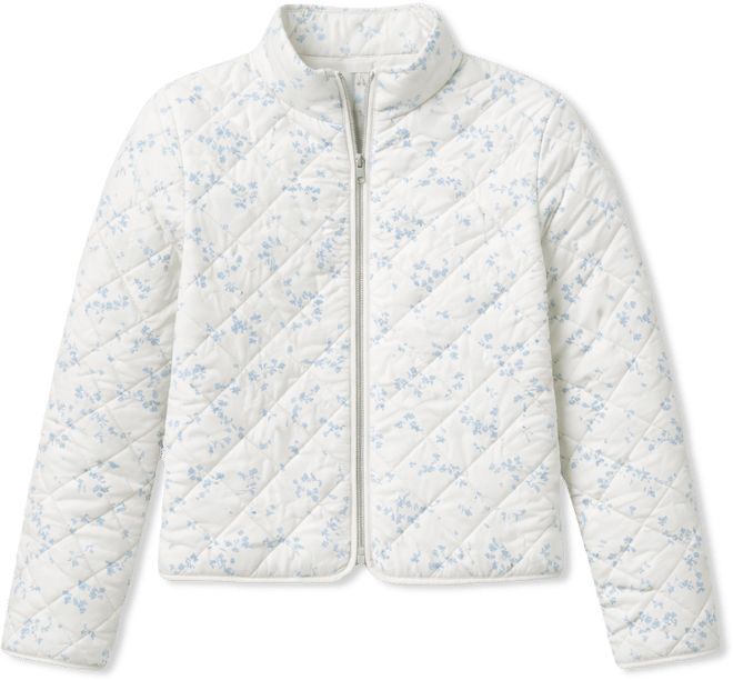 Women's Quilted Short Liner Zipper Jacket