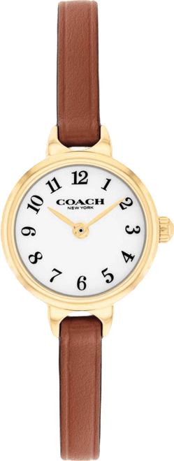 Women's Iris Saddle Leather Strap Watch, 22.5mm