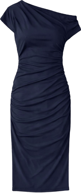 Women's Gracelyn Asymmetrical Shoulder Bodycon Midi Dress