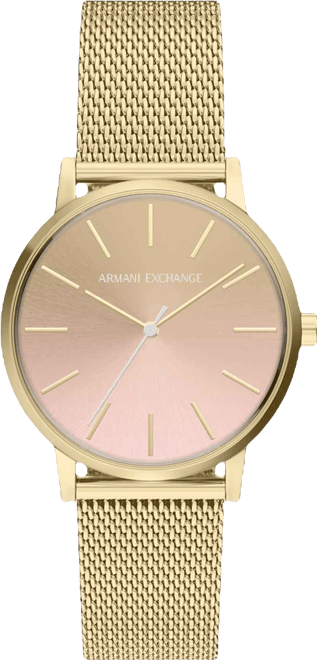 Armani Exchange Women's Quartz Three-Hand Gold Stainless Steel Watch, 36mm