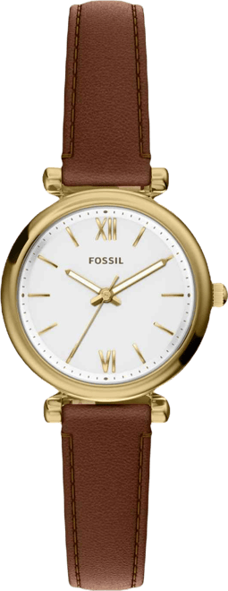 Women's Carlie Three-Hand Brown Leather Watch, 28mm