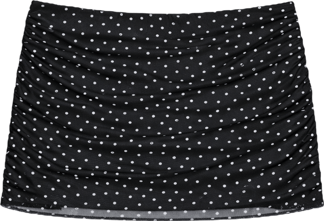 Women's Ruched Mesh Skirt Cover Up