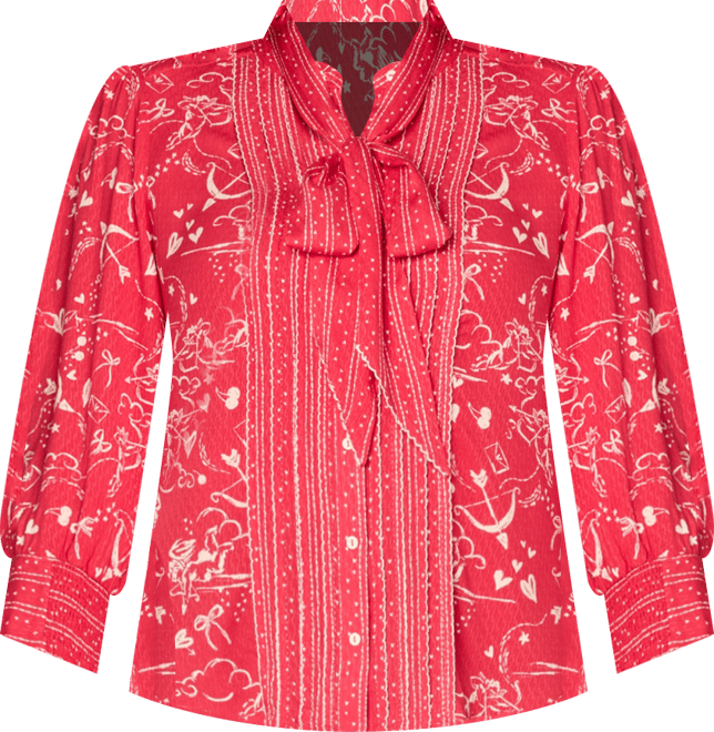 Plus Size 3/4-Length Sleeve Button-Down Top