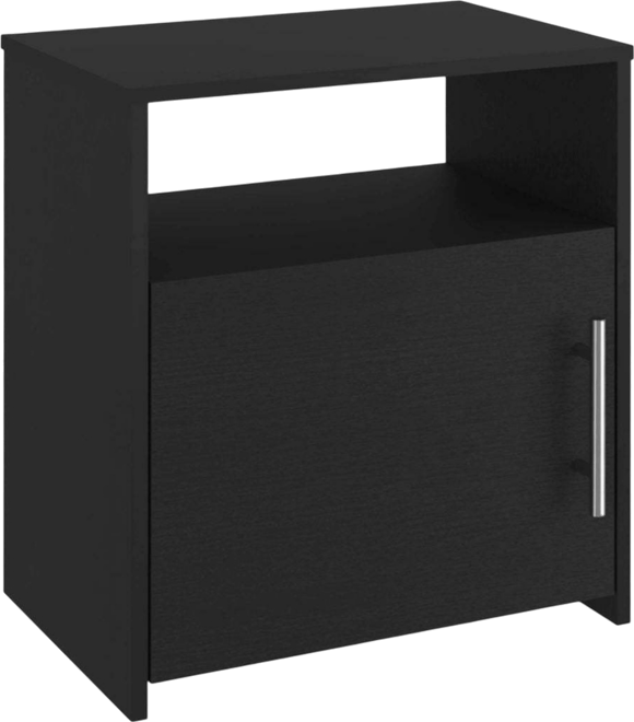 Simplie Fun Omaha Nightstand, Single Door Cabinet, Metal Handle, One Shelf, Superior Top