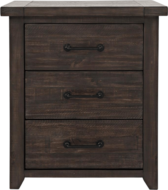 Madison County Rustic Solid Wood Farmhouse Usb Charging Nightstand