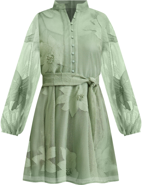 Juniors' Jacquard Mesh Dress