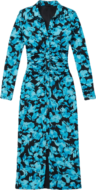 Women's Printed Long Sleeve Collared Maxi Dress, Macy's Exclusive