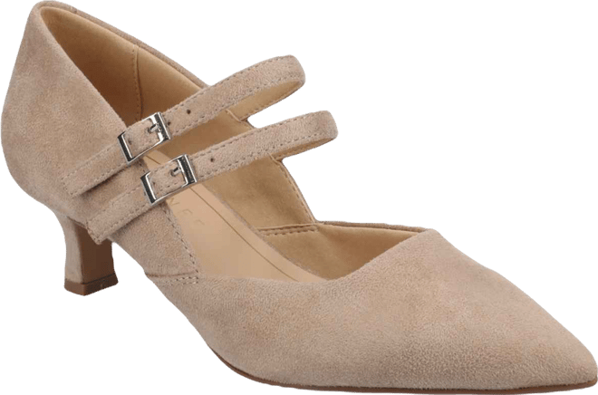 Women's Carnation Mary Jane Pointed Toe Comfort Pumps