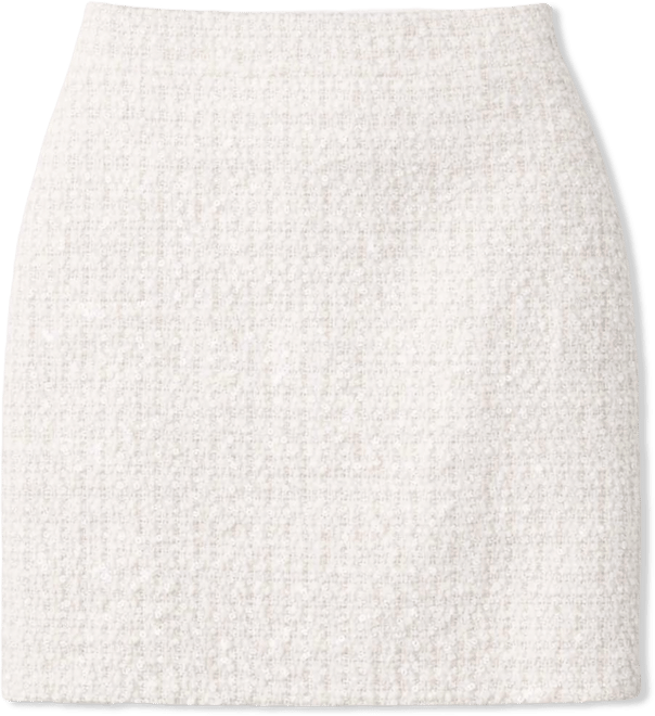 Women's Boucle Mini Skirt With Sequin Details