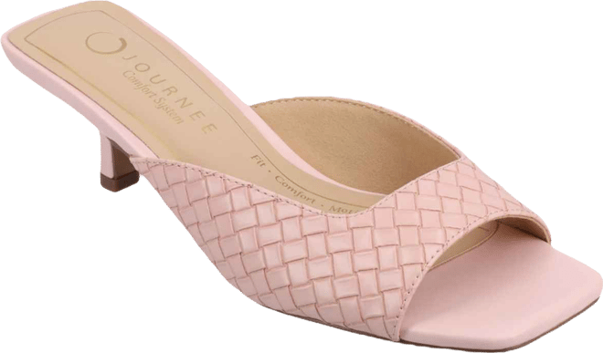 Women's Larna Square Toe Slip On Kitten Heels