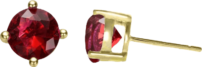 Sterling Silver Solitaire Stud Earrings