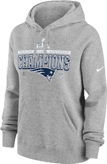 Women's Dark Heather Gray New England Patriots2026 Afc Conference Champs Locker Room Trophy Collection Hoodie