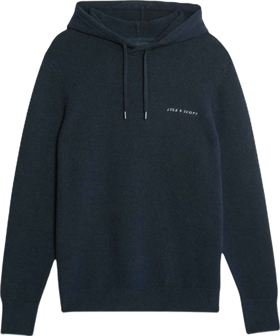 Men's Script Long Sleeve Knitted Hoodie