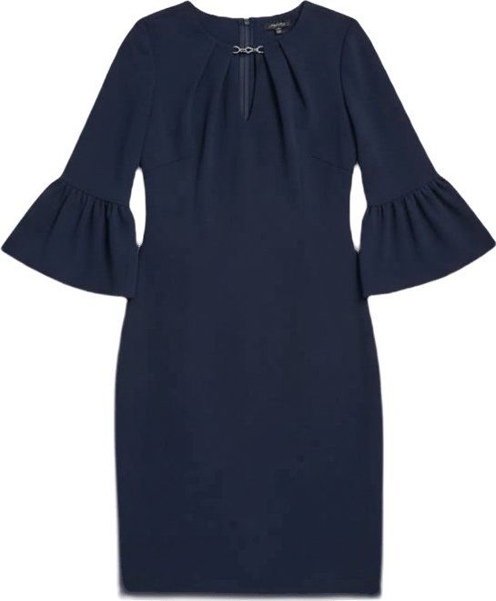 Women's Bubble-Sleeve Sheath Dress