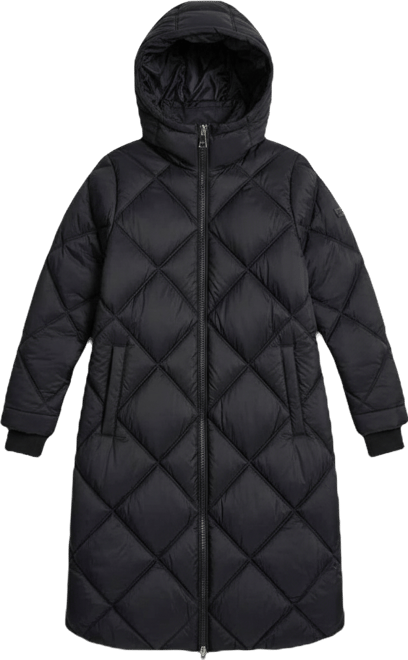 Women's Diamond Quilted Hooded Puffer Coat