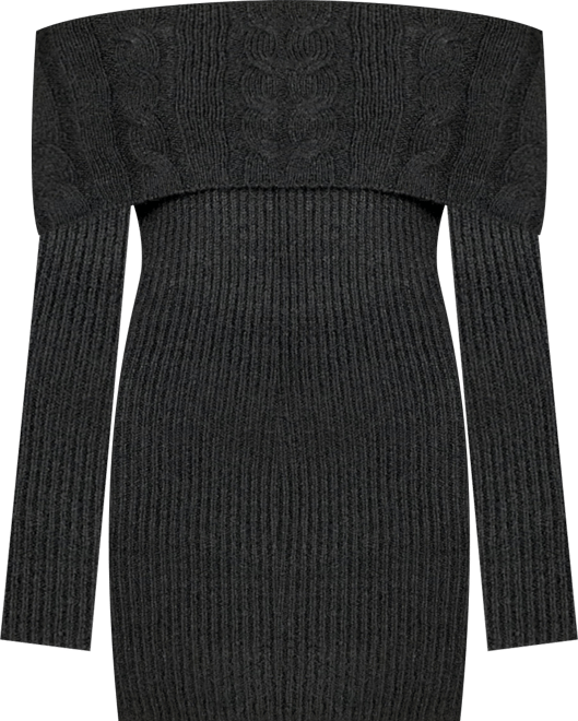 Women's Off Shoulder Sweater Mini Dress