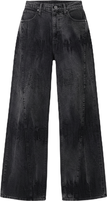 Juniors' Wide-Leg High Waist Seamed Jeans