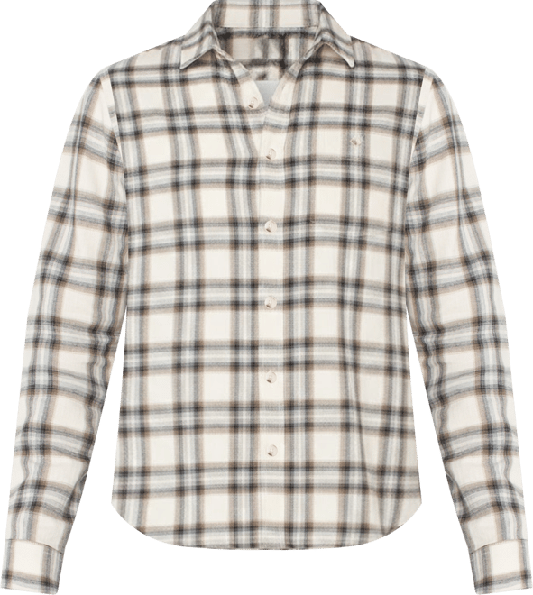 Men's Long-Sleeve Curved Yoke Button-Up Shirt