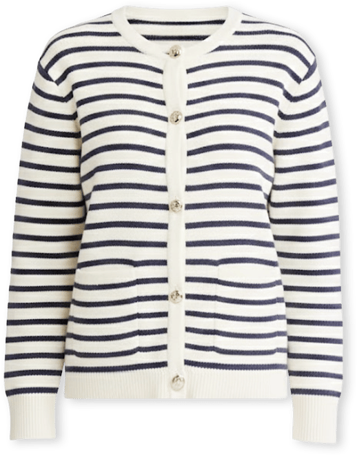 Petite Button Front Long-Sleeve Cardigan Sweater