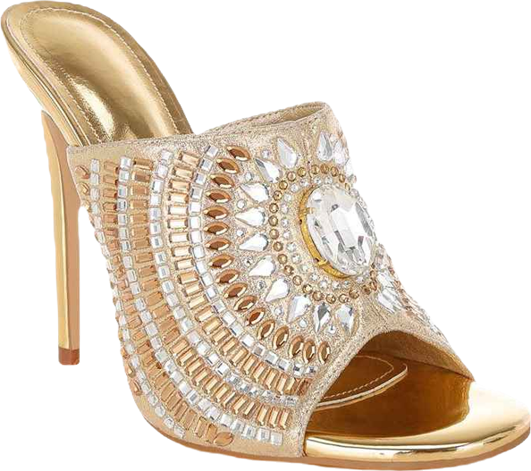 Women's Boska Metallic Slip On Stiletto Heels