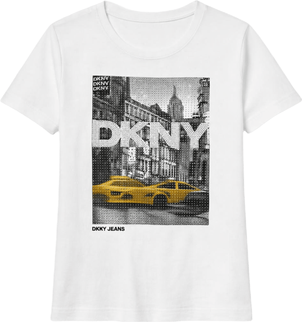 Petite Rhinestone Taxi Crewneck T-Shirt