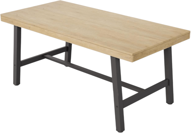 Kitchen Table Industrial Dining Table for 4-6 People 63 in Long Wooden Kitchen Table