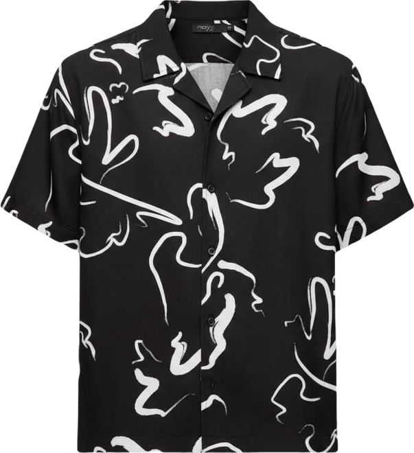 Men's Printed Woven Camp Shirt, Macy's Exclusive