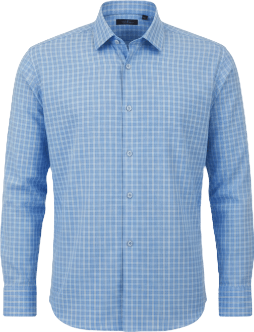 Men's 4-Way Tonal Geometric-Print Woven Dress Shirt