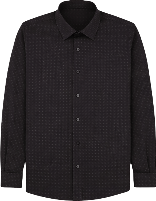 Men's 4-Way Geometric-Print Spread-Collar Woven Dress Shirt