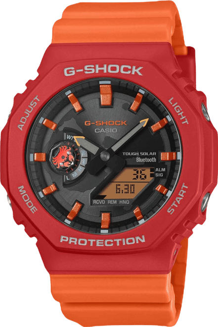 Men's Japanese Quartz Red Resin Charles Darwin Foundation Limited Edition Watch 45.4mm