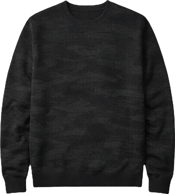 Men's Jacquard Camouflage Mercerized Cotton Sweater