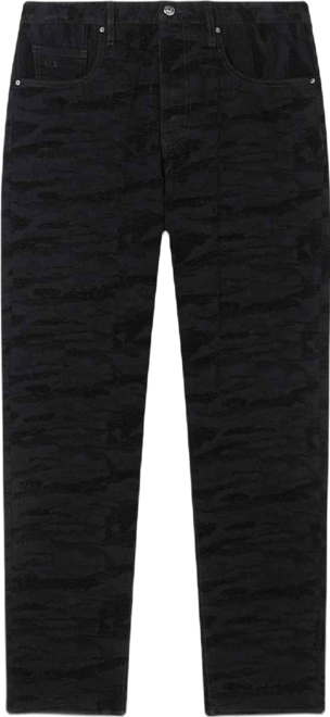 Men's J82 Loose Tapered Camouflage Jacquard Denim Jeans