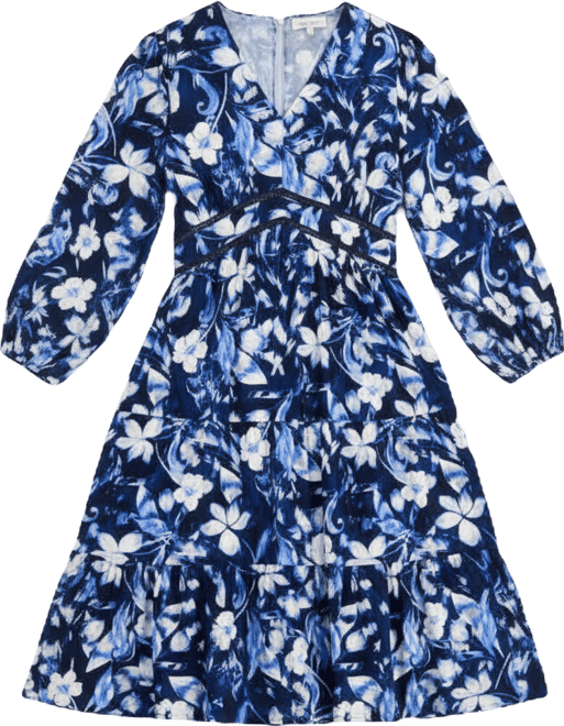 Women's Printed Long-Sleeve Dress, Macy's Exclusive