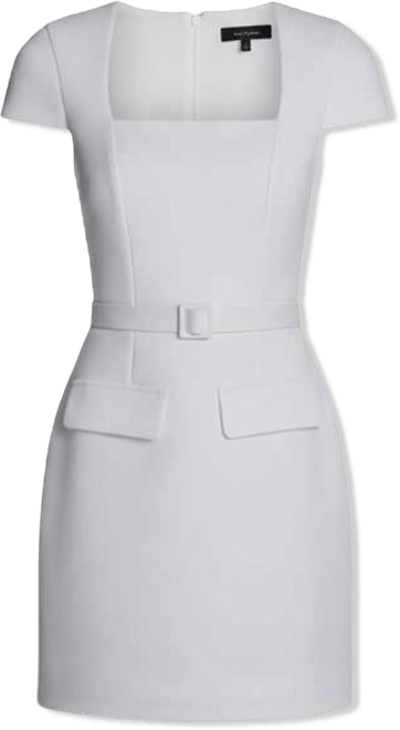 Women's Scuba Square Neck A-Line Dress