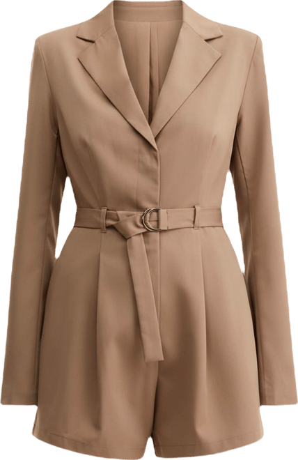 Women's Belted Blazer Romper, Macy's Exclusive