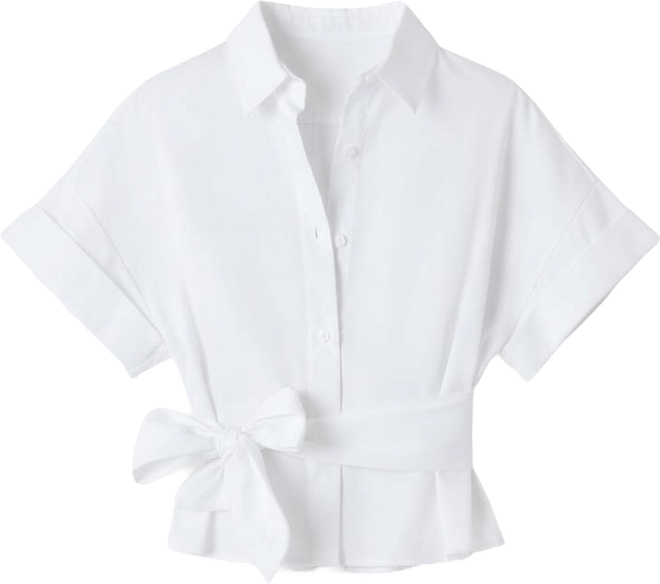 Women's Short-Sleeve Julie Tie Front Top