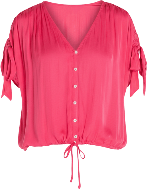 Women's Dolman V-Neck Woven Top