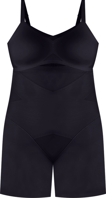 Women's Mid-Thigh Full Coverage Shapewear Bodysuit, Regular And Plus Size