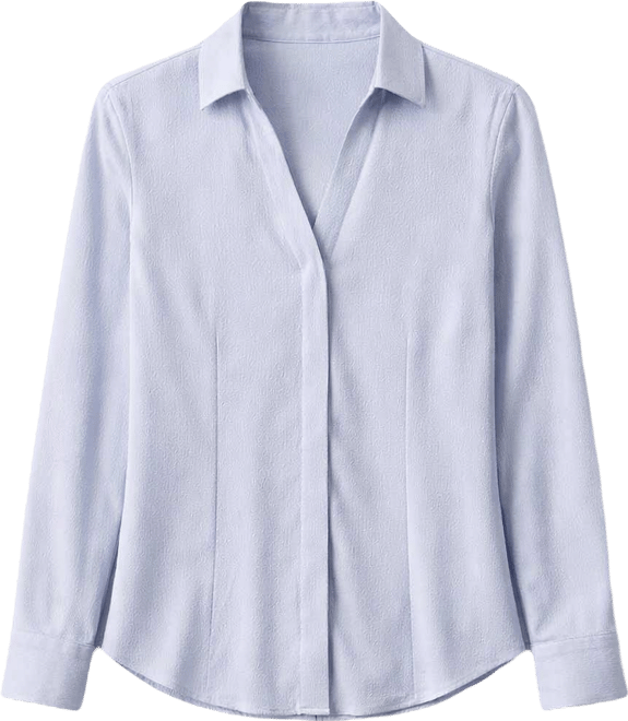Women's Hammered Fitted Collared Shirt
