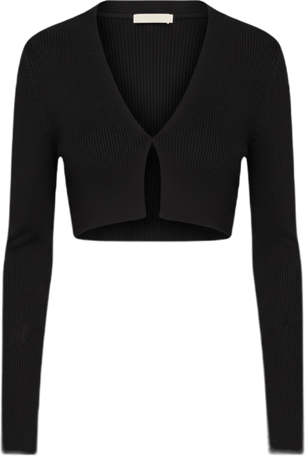 Women's Knit V-Neck Cropped Cardigan Sweater