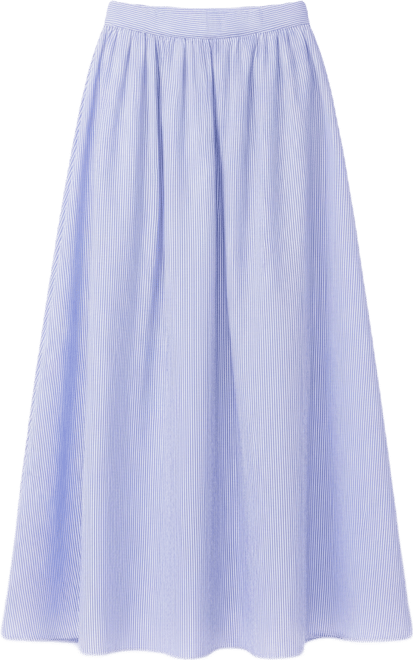 Women's Elastic Waist Flowy Maxi Skirt
