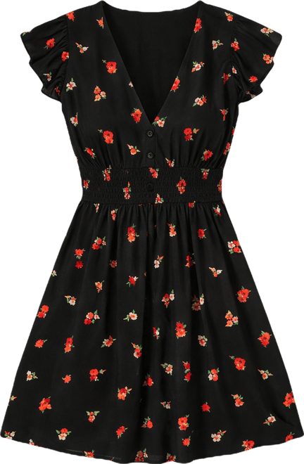 Women's Spellbinding Floral Mini Beach Dress