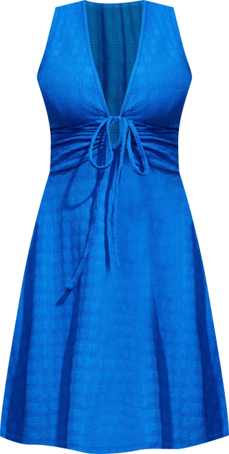 Women's Getting Lost Blue Mini Beach Dress