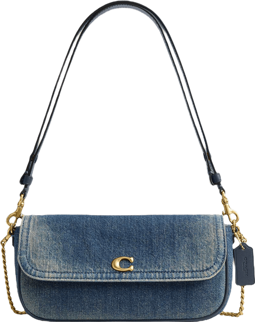 COACH Loved Denim Brook Flap Chain Shoulder Bag | Dillard's